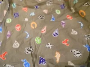 POTTERY BARN Teen PB TEEN Twin XL Fitted Sheet Football NFL Gray Background - Picture 1 of 3