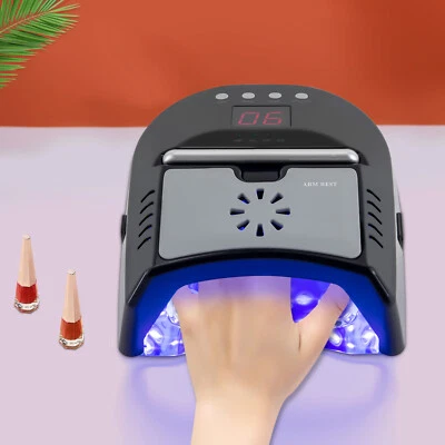 New 72W Cordless UV LED Nail Lamp Rechargeable Nail Dryer Lamp For Gel Nails+Fan - Image 1 of 4