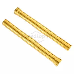 Front Outer Fork Tubes Pipes Gold For Kawasaki ZX636 Ninja ZX-6R 2013-2025 504mm - Foto 1 di 5