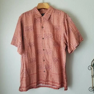 Patagonia Button Down Shirt Aztec Boho Print Terracota Men's XL - Picture 1 of 7