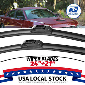 Front Windshield Bracketless Wiper Blades For 1996-2005 Ford Taurus replacement