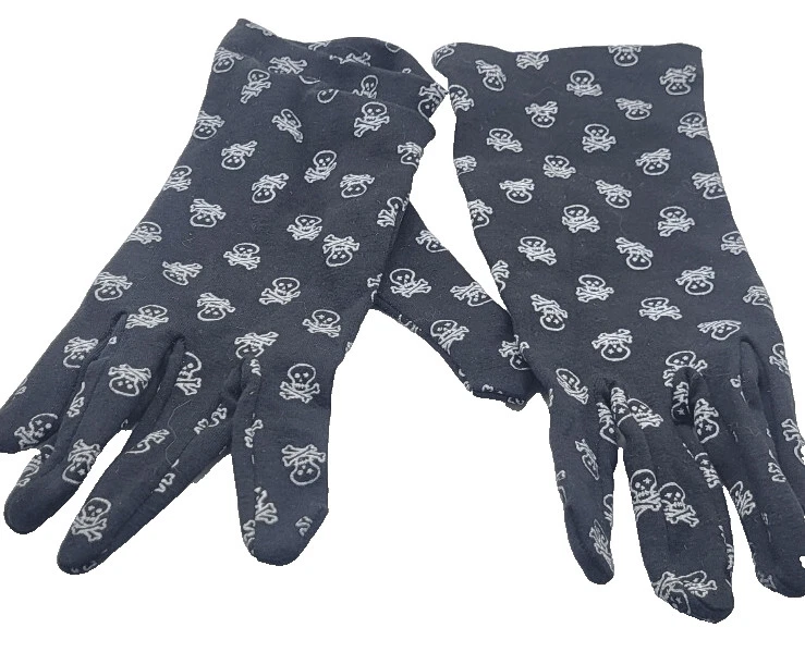 Guantes La Crasia Hechos en EE. UU. NYC Gótico Punk Calavera y Huesos Cruzados Talla Única (s) Foto 1 de 4