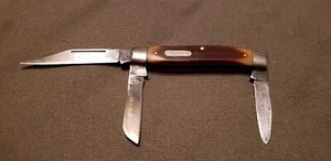 Vintag Old Timer Schrade NY USA 80T 3 Blade Folding Pocket Knife - Picture 1 of 6