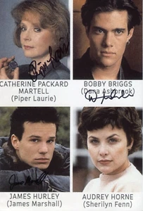 Foto firmada por Twin Peaks 3x Piper Laurie Dana Ashbrook James Marshall Autos - Imagen 1 de 8