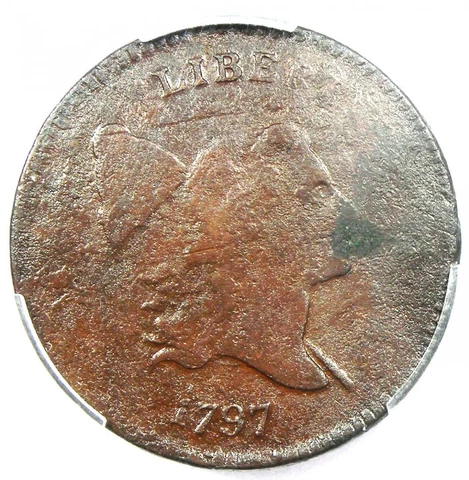 1797 Liberty Cap Flowing Hair Half Cent 1/2C - PCGS VF Detail - Rare Coin! Cover