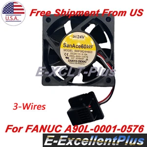 Cooling Fan 9WF0624H603 For FANUC A90L-0001-0576 24V 0.15A 3-Wires 60*60*25mm - Picture 1 of 4
