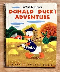 Donald Duck's Adventures LITTLE GOLDEN BOOK LGB "B" Edition #D14 1950 Disney - Imagen 1 de 6