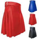 Casual Men's Gladiator Kilt Utility PU Leather Skirt in Multiple Colors
