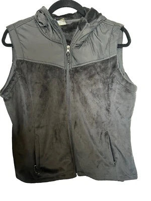 Made for Life Black Fleece Hooded Zip Up Pockets Vest Size X-Large - Image 1 of 4