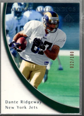 A2829- 2005 SP Authentic Rookie Gold 100 #102 Dante Ridgeway /100 - Image 1 of 2