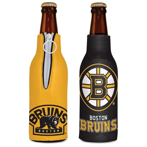Boston Bruins 12oz Two Sided Bottle Cooler [NEW] NHL Can Holder Foam Koozie Cover