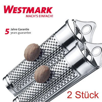 2 x Reibe,  Muskatreibe, Ingwerreibe, Knoblauchreibe, Küchenreibe, Nussreibe - Bild 1 von 4