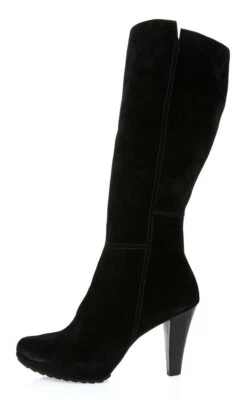 Women's Paul Green Daphne Black Suede Knee High Boots Sz. 10 US (7.5 UK) $550 - Image 1 of 4