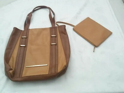Bolso de hombro grande de cuero sintético marrón STEVE MADDEN para mujer a juego Foto 1 de 4