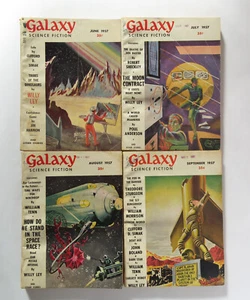 Galaxy Magazine 4 issues - June-Sept 1957 - Sheckley, Ley, Sturgeon, Simak,Emsh - Bild 1 von 18