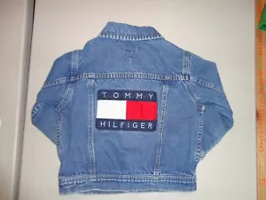 Chaqueta vaquera vintage años 90 niño Tommy Hilfiger bandera 3T - Imagen 1 de 3