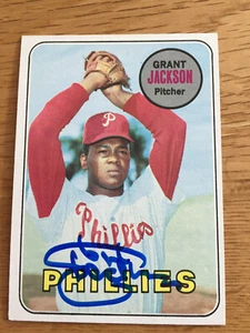 Philadelphia Phillies Grant Jackson signed 1969 Topps Card - Picture 1 of 1