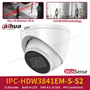 Dahua WizSense 8MP IR30m AI SMD 4.0 Mic Security IP Camera IPC-HDW3841EM-S-S2 - Bild 1 von 10