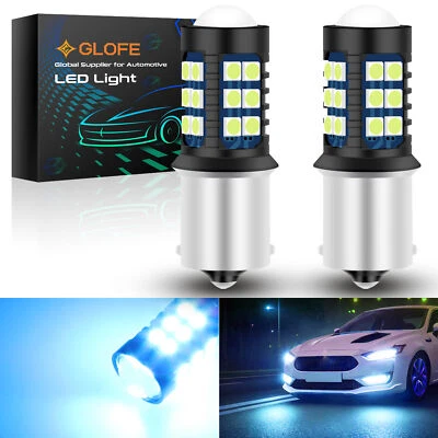 2x Ice Blue 8K BA15S 1156 LED Tail Bulb 5630 Car Fog Lamp Daytime Running Light - Image 1 of 4