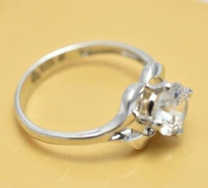 Off White Diamond VVS1 Quality Certified 5.00 Ct 925 Silver Ring Lab grown - Picture 1 of 5