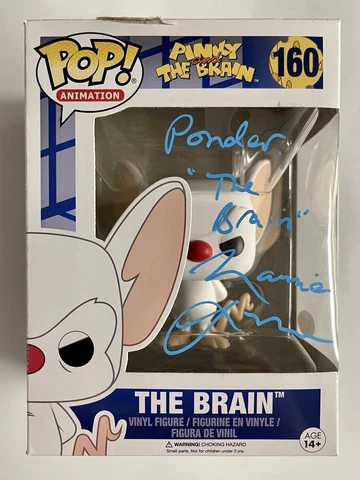 Maurice LaMarche Signed Pinky & The Brain - Brain #160 Funko Pop! With JSA COA Cover
