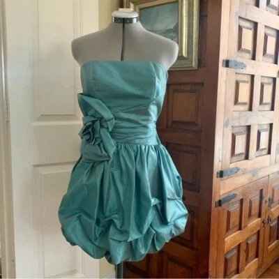 Vestido sin tirantes azul talla 5 Gunne Sax Jessica McClintock de colección Foto 1 de 4