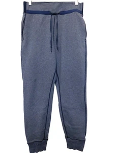 Felpa Lululemon Jogger 8 blu grigio gamba affusolata coulisse zip tasche laterali - Foto 1 di 10