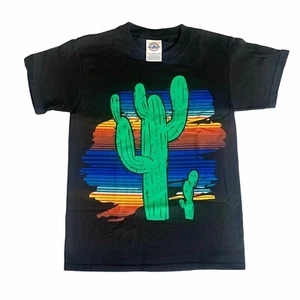 Boutique Little Boys or Girls Cactus Serape Graphic Tee Size 5-7 Yrs - Picture 1 of 4