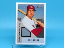 Jim EDMONDS 2002 Bowman Heritage Jersey Relic