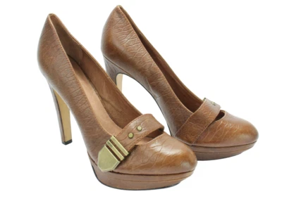 Tacones DIESEL para mujer EU 40 cuero tacón alto detalles metálicos marrón Foto 1 de 4