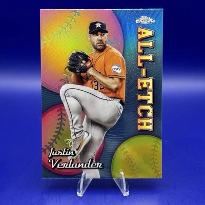 2024 Topps Chrome Baseball Justin Verlander All-Etch #CAE-12 Houston Astros - Image 1 of 3