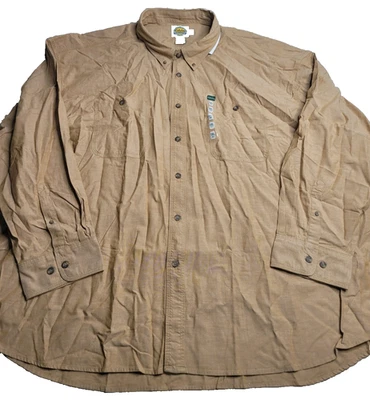 Camisa Cabela's Manga Larga Con Botones Para Hombre 5XL NUEVA Amarillo Mostaza Foto 1 de 4