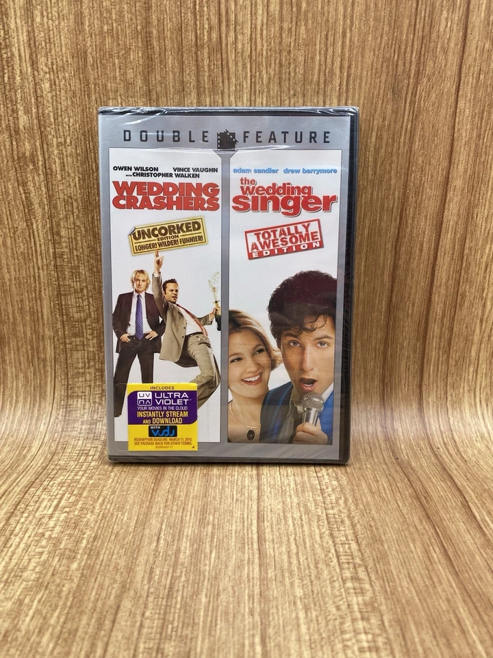Wedding Crashers 2002 Owen Wilson Wedding Singer 1998 Adam Sandler DVD 2 Movie's