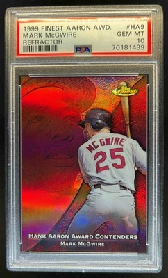 Finest Mark McGwire 1999 Aaron Award Contenders refractor #HA9 Cardinals PSA 10 Foto 1 de 2