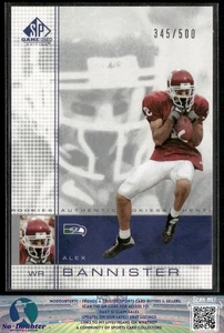 2001 SP Game Used Edition #138 Alex Bannister SN /500 RC Seattle Seahawks 6.2D - Picture 1 of 2