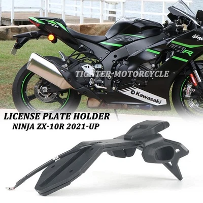 Soporte de matrícula trasero ordenado ajustable para Kawasaki Ninja ZX10R 2021-UP Foto 1 de 4