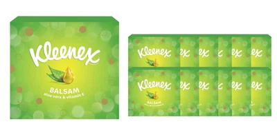 Kleenex Balsam Cube Facial Tissues 56 Sheets - Pack of 12 (672 Tissues) - Image 1 of 4