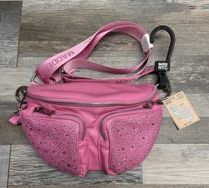 Madden NYC Crossbody Bag / Fanny Pack Barbie Pink +  AirPod Case Purse - Picture 1 of 3