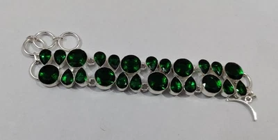 Free shipping Huge Faceted Diopside Stone Handmade Bracelet - Image 1 of 3