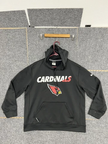 Nike Therma Fit NFL Arizona Cardinals Mens L Black Team Apparel Hoodie Pullover Cover