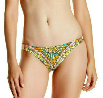 NUEVO CON ETIQUETAS TRINA TURK 8 Capri Estampado Naranja Sherbet Hipster Bikini Parte Inferior Traje de Baño M Foto 1 de 4