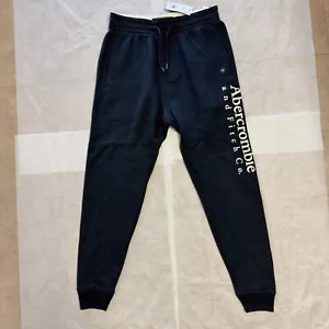 Abercombie & Fitch Dark Blue X-Small Men's Fleece Sweatpants - Picture 1 of 4