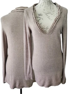 Banana Republic Damen M V-Ausschnitt Pullover italienisches Garn Langarm - Bild 1 von 7