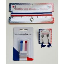 French Flag Euro 2020 Accessory Set Fan Kit - Party Kit French Team with Soccer