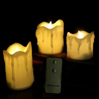 3Pcs Flameless Tea Lights LED Candles Light For Wedding Christmas Party Decor
