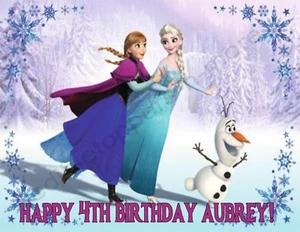 Frozen Personalized Edible Print Premium Cake Toppers Frosting Sheets 5 Sizes - Picture 1 of 4