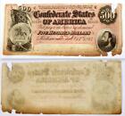 1864 Bürgerkrieg Konföderierte Staaten von Amerika $ 500 Schein Konföderierte Währung