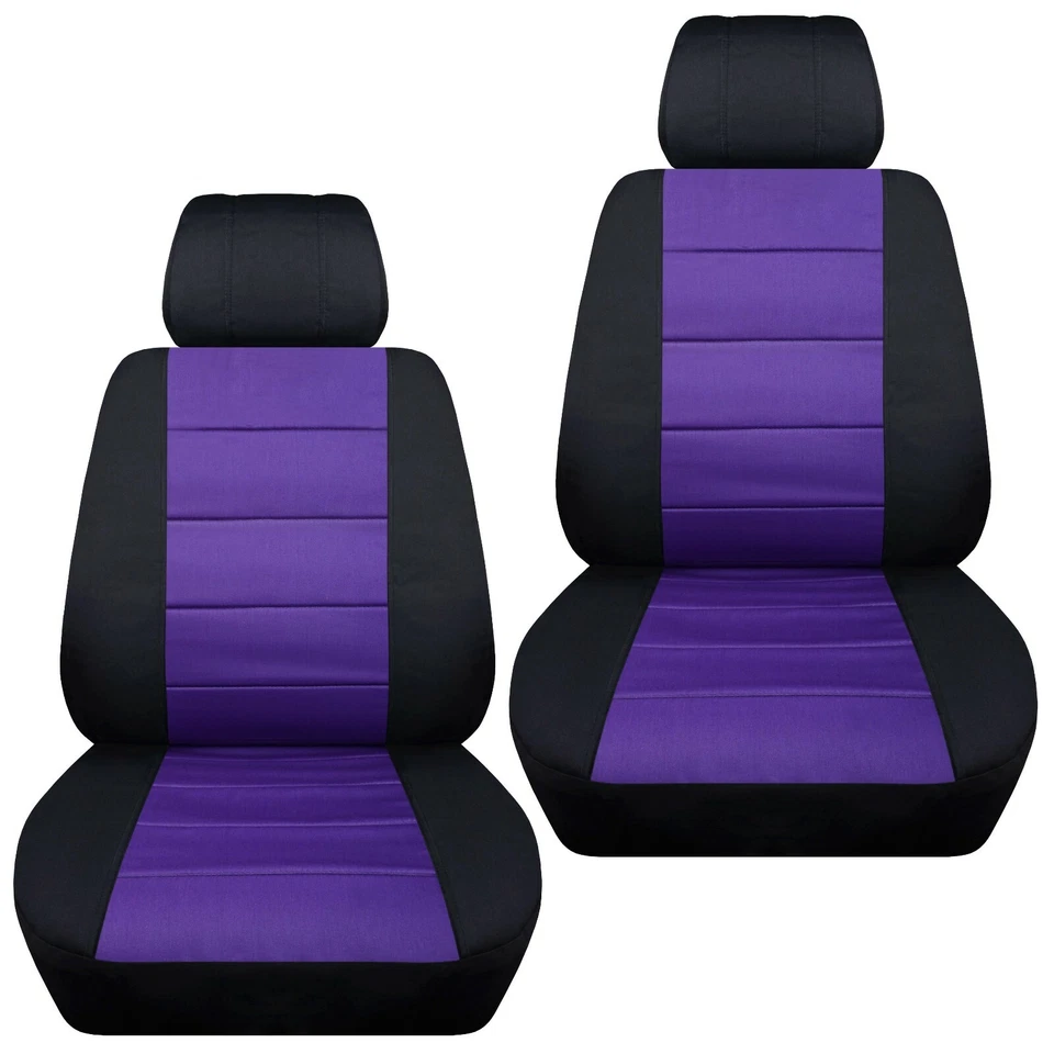 Juego fundas asiento coche delanteras se adapta a Kia Soul 2010-2020 negro y morado Foto 1 de 1