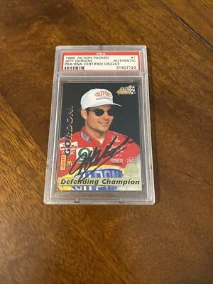 1996 ACTION PACKED #1 JEFF GORDON AUTHENTIC AUTOGRAPH PSA/DNA POP 1 - Image 1 of 2