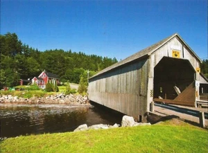 Postal Canadá Nuevo Brunswick St Martins Puente Cubierto Río Irlandés COMO NUEVO - Imagen 1 de 1